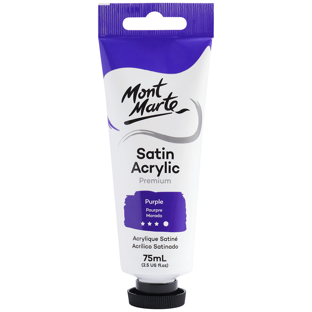MONT MARTE Satin Acrylic Paint - 75ml - Purple