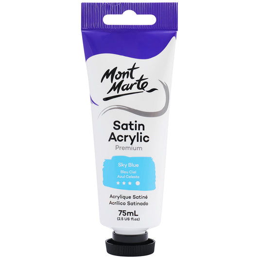 MONT MARTE Satin Acrylic Paint - 75ml - Sky Blue