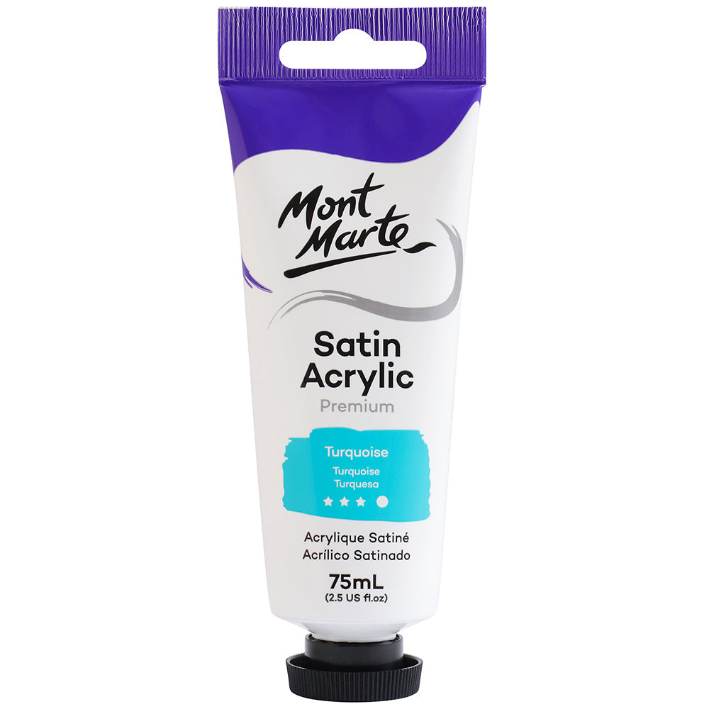 MONT MARTE Satin Acrylic Paint - 75ml - Turquoise