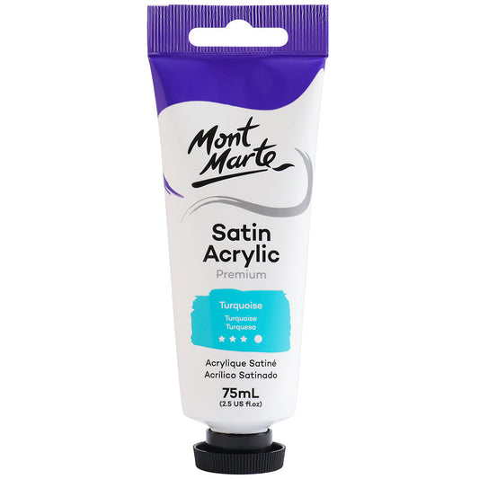 MONT MARTE Satin Acrylic Paint - 75ml - Turquoise