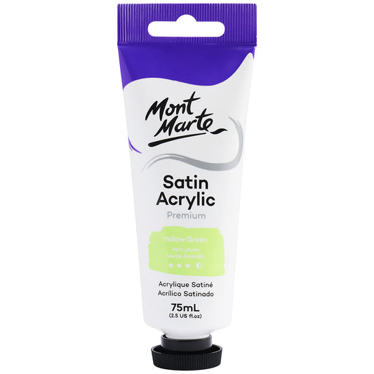 MONT MARTE Satin Acrylic Paint - 75ml - Yellow Green