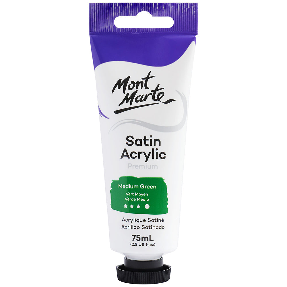 MONT MARTE Satin Acrylic Paint - 75ml - Mid Green