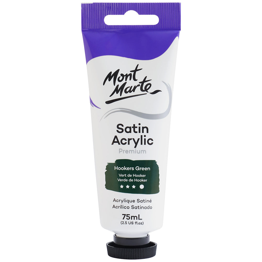 MONT MARTE Satin Acrylic Paint - 75ml - Hookers Green
