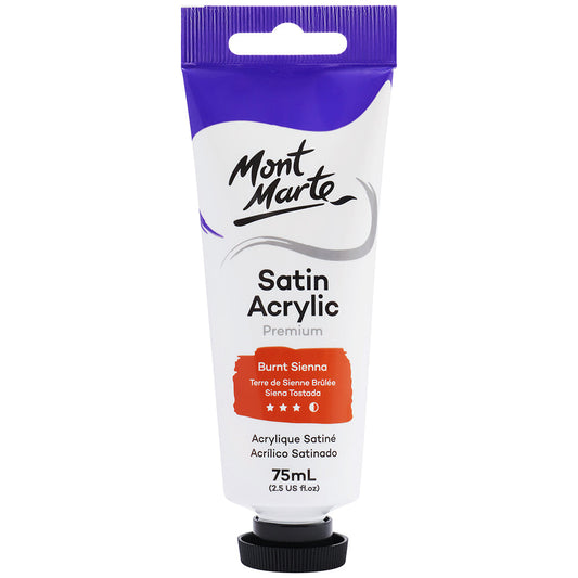MONT MARTE Satin Acrylic Paint - 75ml - Burnt Sienna