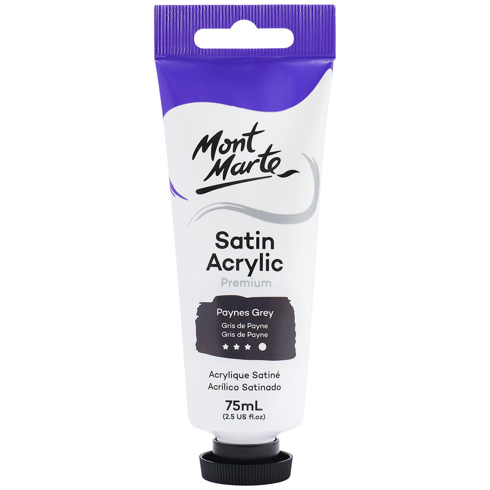 MONT MARTE Satin Acrylic Paint - 75ml - Paynes Grey