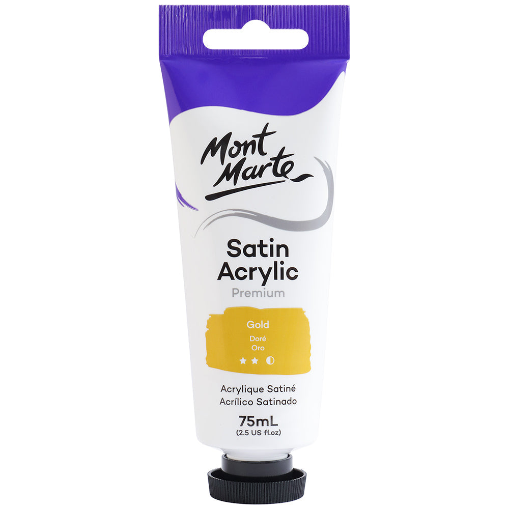 MONT MARTE Satin Acrylic Paint - 75ml - Gold