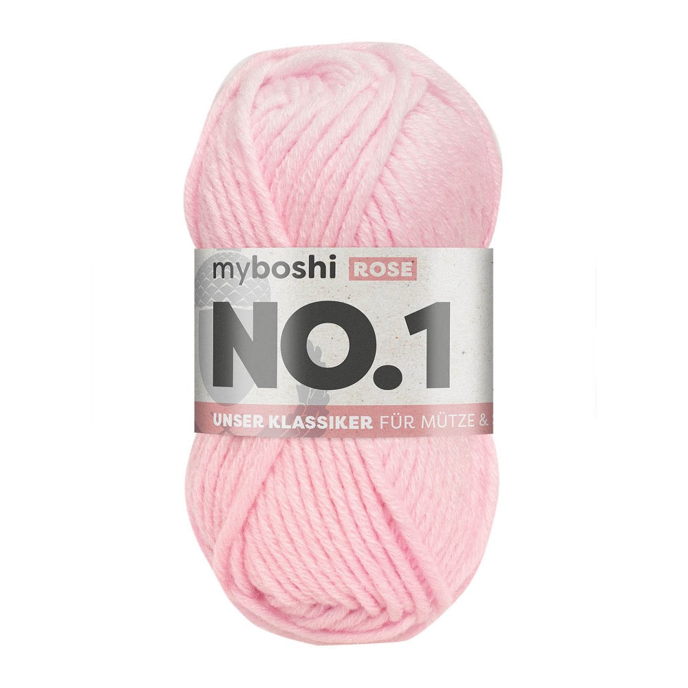 MYBOSHIYARNS No.1 Light Pink - 50 g (1.76 oz) - 55 m (60 yds) - Medium 4-Weight (Pink)