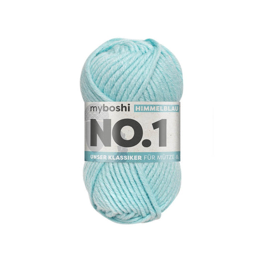MYBOSHIYARNS No.1 Sky Blue - 50 g (1.76 oz) - 55 m (60 yds) - Medium 4-Weight (Blue)