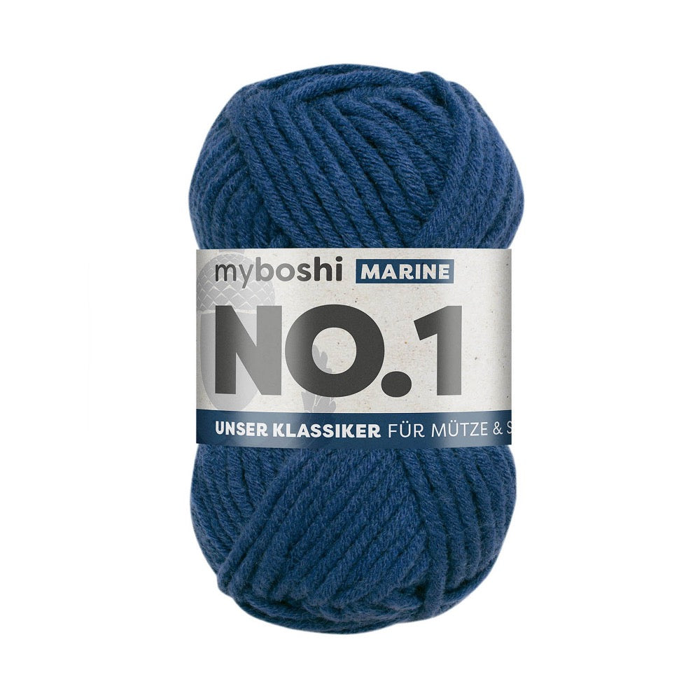MYBOSHIYARNS No.1 Ultramarine - 50 g (1.76 oz) - 55 m (60 yds) - Medium 4-Weight (Blue)