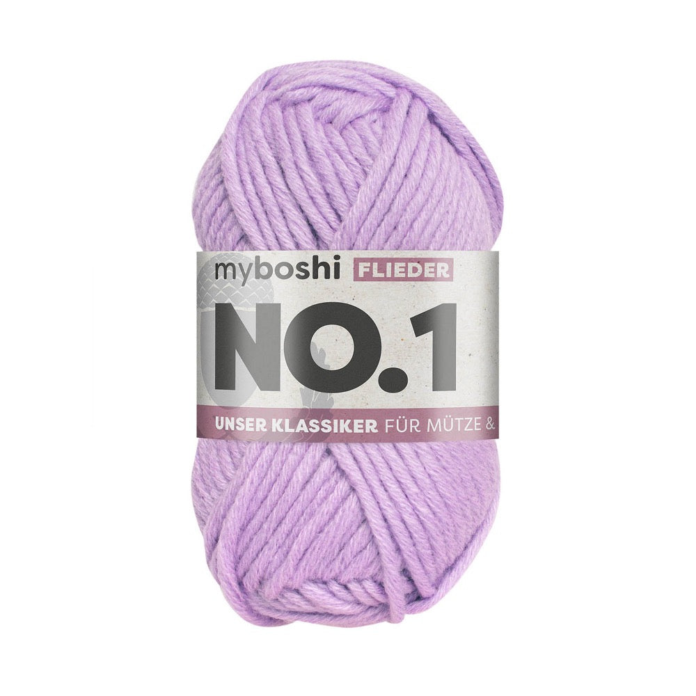 MYBOSHIYARNS No.1 Lilac - 50 g (1.76 oz) - 55 m (60 yds) - Medium 4-Weight (Purple)