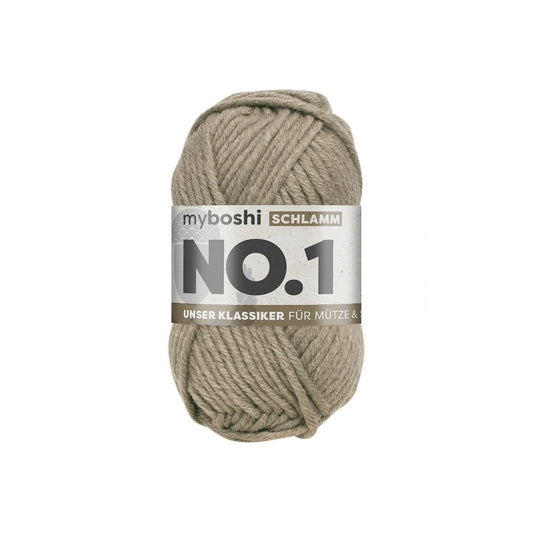 MYBOSHIYARNS No.1 Mud - 50 g (1.76 oz) - 55 m (60 yds) - Medium 4-Weight (Brown)