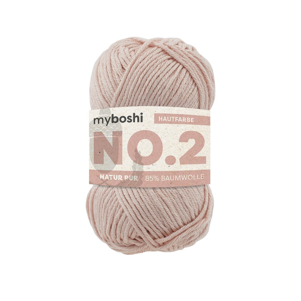 MYBOSHIYARNS No.2 Nude - 50 g (1.76 oz) - 100 m (109 yds) - Light 3-Weight (Neutral)