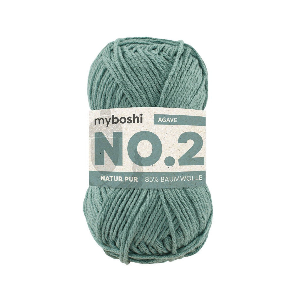 MYBOSHIYARNS No.2 Century Plant - 50 g (1.76 oz) - 100 m (109 yds) - Light 3-Weight (Green)