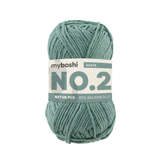MYBOSHIYARNS No.2 Century Plant - 50 g (1.76 oz) - 100 m (109 yds) - Light 3-Weight (Green)
