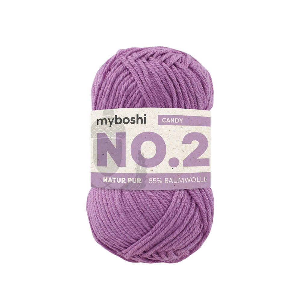 MYBOSHIYARNS No. 2 Candy - 50 g (1.76 oz) - 100 m (109 yds) - Light 3-Weight (Pink)