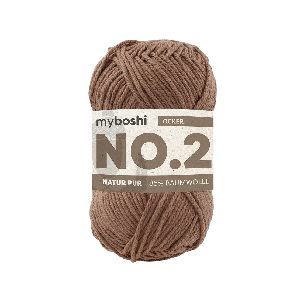 MYBOSHIYARNS No.2 Ochre - 50 g (1.76 oz) - 100 m (109 yds) - Light 3-Weight (Yellow)