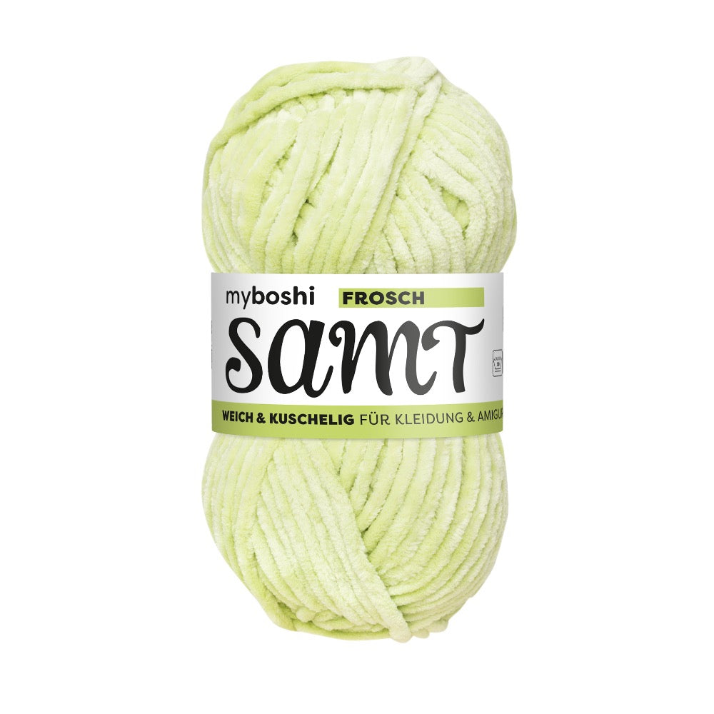 MYBOSHIYARNS Samt Frog - 100 g (3.53 oz) - 100 m (109 yds) - Bulky 5-Weight (Green)