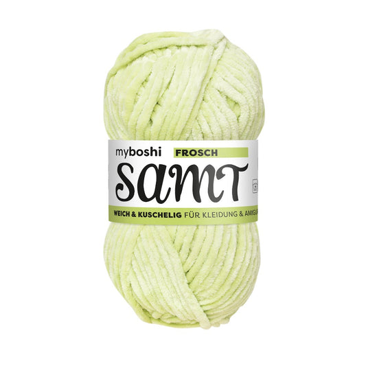 MYBOSHIYARNS Samt Frog - 100 g (3.53 oz) - 100 m (109 yds) - Bulky 5-Weight (Green)