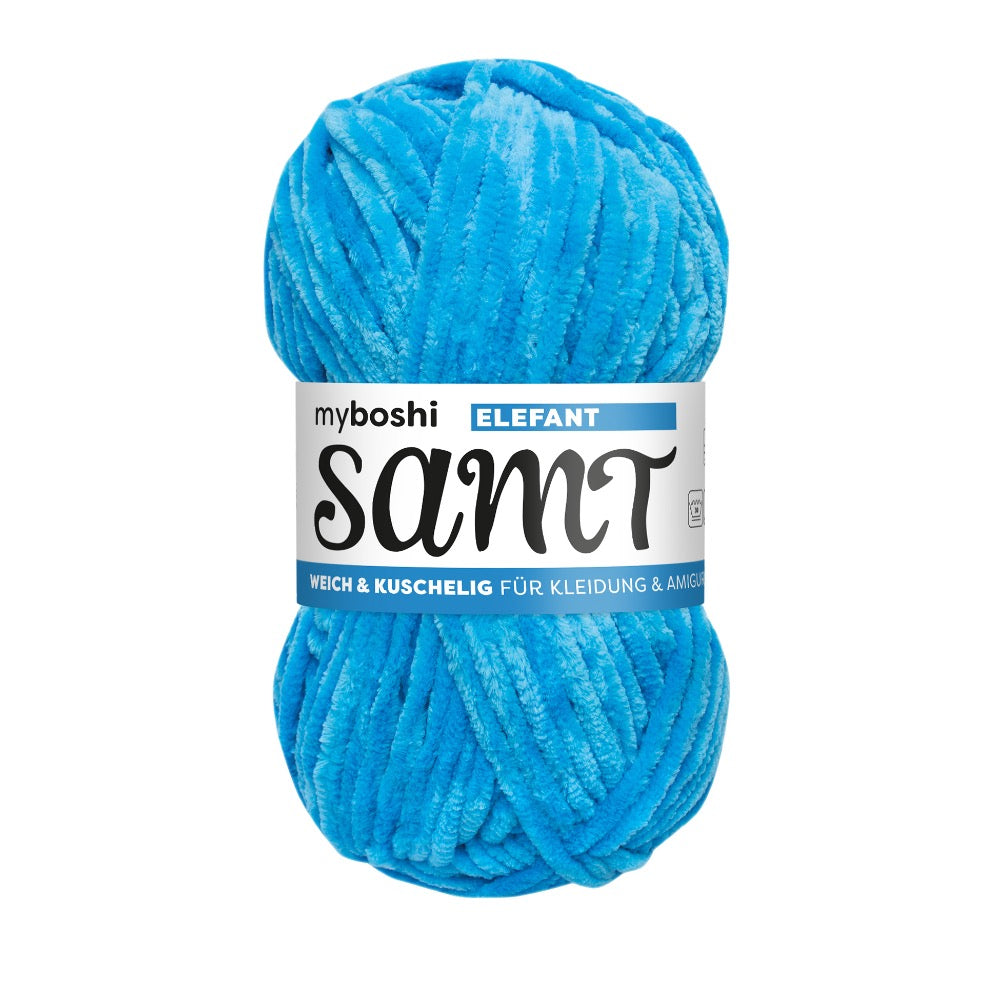 MYBOSHIYARNS Samt Elephant - 100 g (3.53 oz) - 100 m (109 yds) - Bulky 5-Weight (Grey)