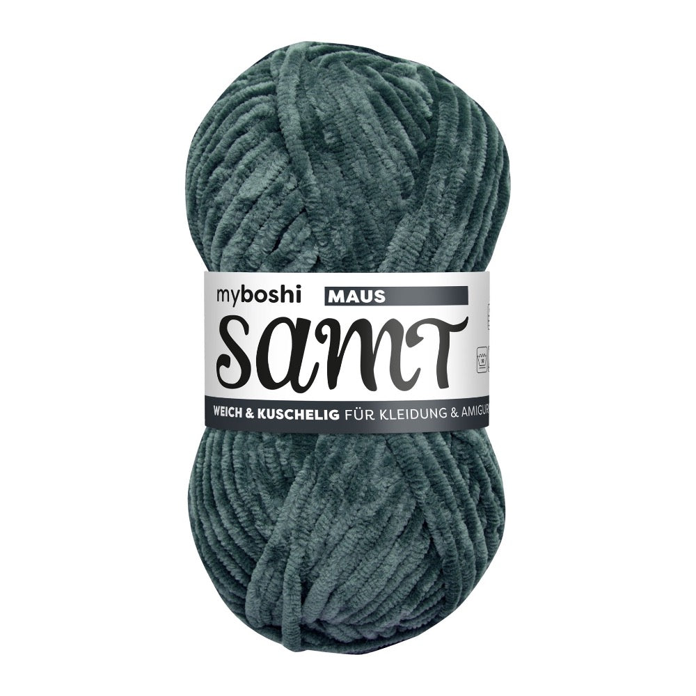 MYBOSHIYARNS Samt-Octopus - 100 g (3.53 oz) - 100 m (109 yds) - Bulky 5-Weight (Purple)
