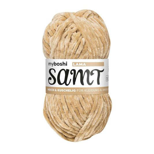 MYBOSHIYARNS Samt Llama - 100 g (3.53 oz) - 100 m (109 yds) - Bulky 5-Weight (Brown)