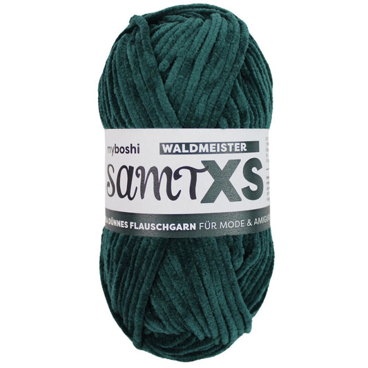 MYBOSHIYARNS Samt XS Woodruff - 50 g (1.76 oz) - 90 m (98 yds) - Medium 4-Weight (Dark Green)