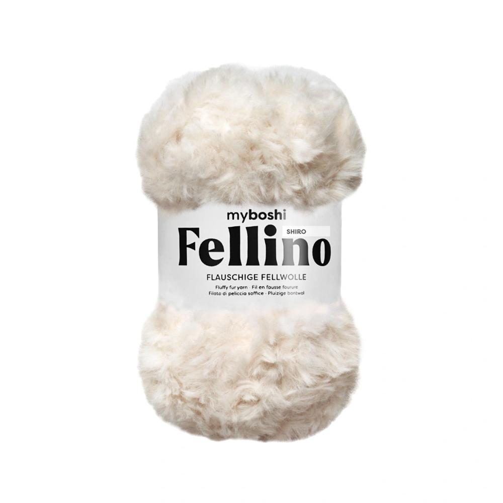MYBOSHIYARNS Fellino Shiro - 100 g (3.53 oz) - 65 m (71 yds) - Super Bulky 6-Weight (White)