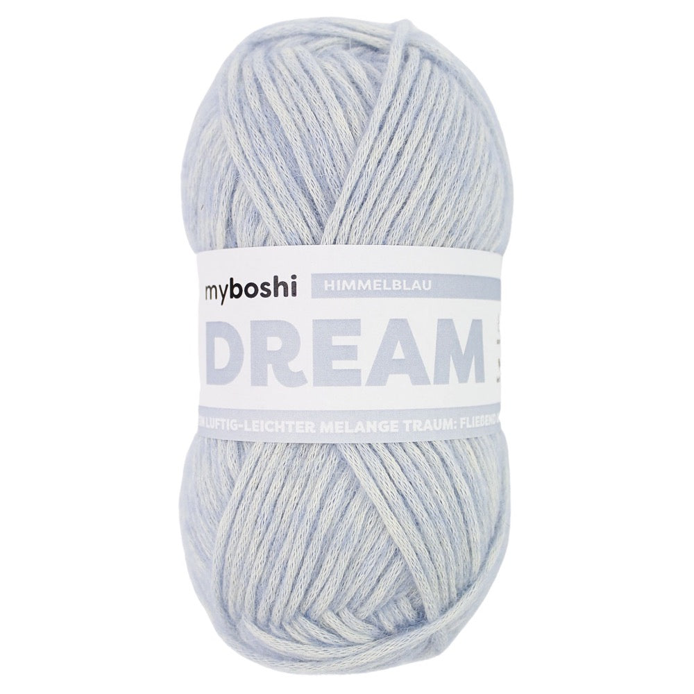 MYBOSHIYARNS Dream Sky Blue - 50 g (1.76 oz) - 95 m (104 yds) - Medium 4-Weight (Blue)