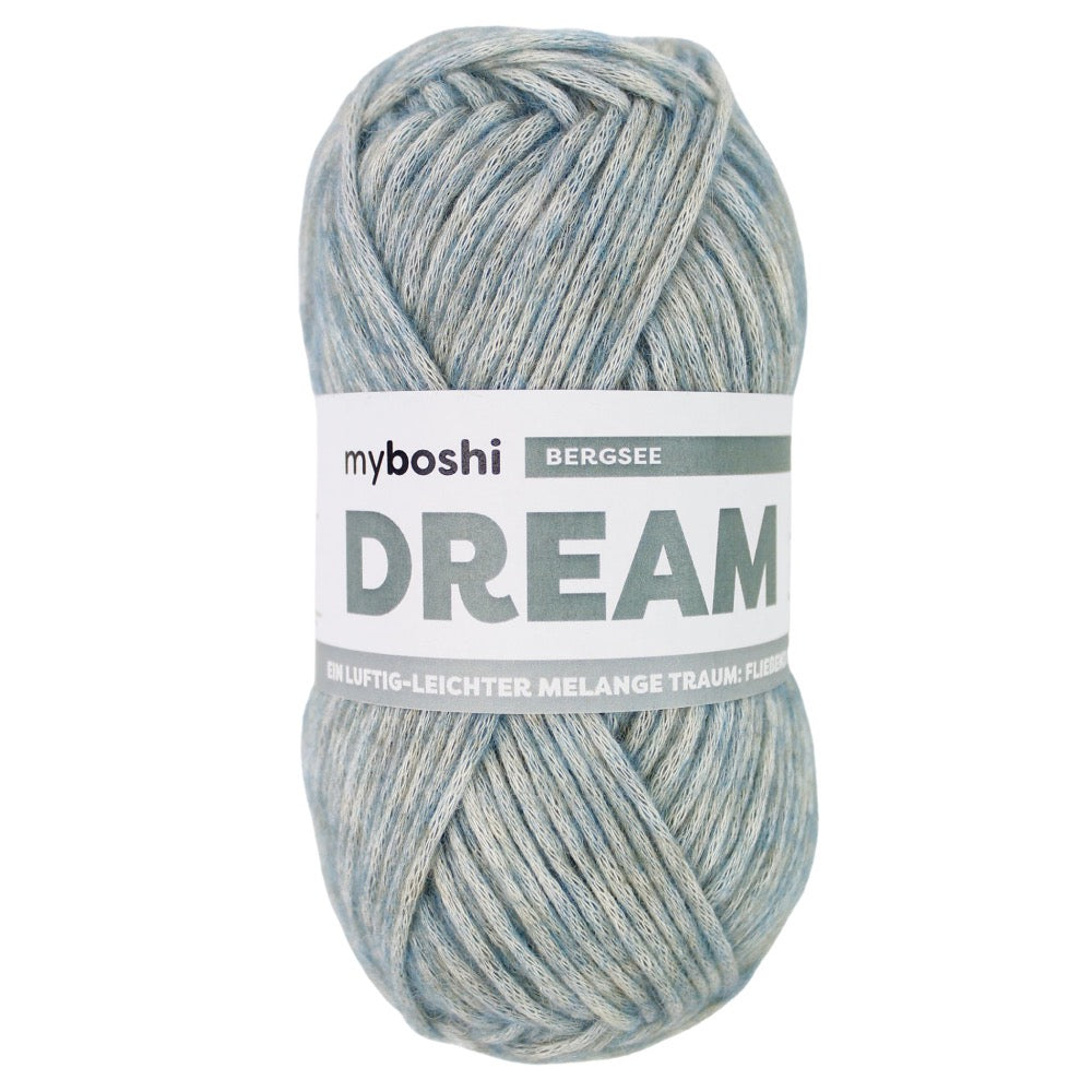 MYBOSHIYARNS Dream Mountain Lake - 50 g (1.76 oz) - 95 m (104 yds) - Medium 4-Weight (Blue)