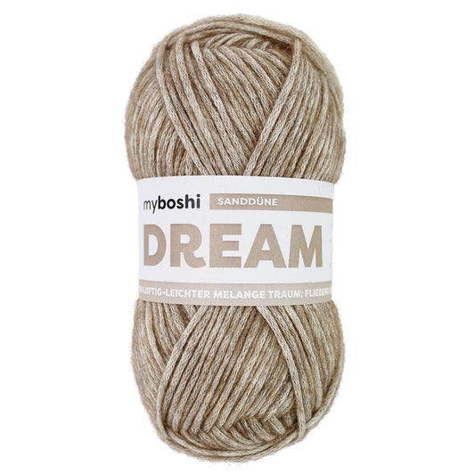 MYBOSHIYARNS Dream Sand Dune - 50 g (1.76 oz) - 95 m (104 yds) - Medium 4-Weight (Neutral)