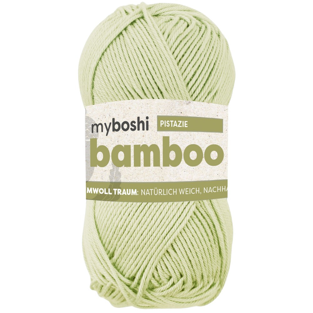MYBOSHIYARNS Bamboo Pistachio - 50 g (1.76 oz) - 125 m (137 yds) - Super Fine 1-Weight (Green)