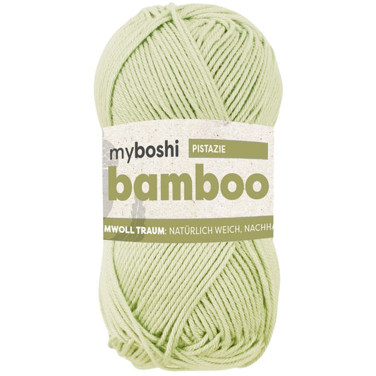 MYBOSHIYARNS Bamboo Pistachio - 50 g (1.76 oz) - 125 m (137 yds) - Super Fine 1-Weight (Green)
