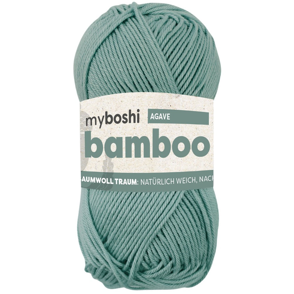 MYBOSHIYARNS Bamboo Century Plant - 50 g (1.76 oz) - 125 m (137 yds) - Super Fine 1-Weight (Green)