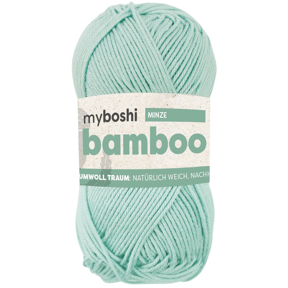 MYBOSHIYARNS Bamboo Mint - 50 g (1.76 oz) - 125 m (137 yds) - Super Fine 1-Weight (Green)