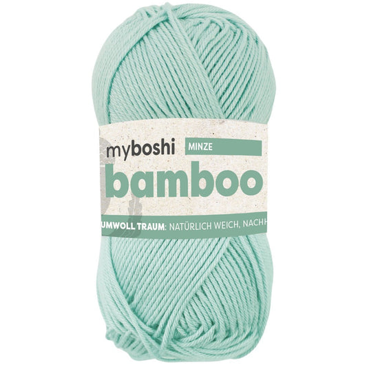 MYBOSHIYARNS Bamboo Mint - 50 g (1.76 oz) - 125 m (137 yds) - Super Fine 1-Weight (Green)