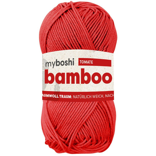 MYBOSHIYARNS Bamboo Tomato - 50 g (1.76 oz) - 125 m (137 yds) - Super Fine 1-Weight (Red)