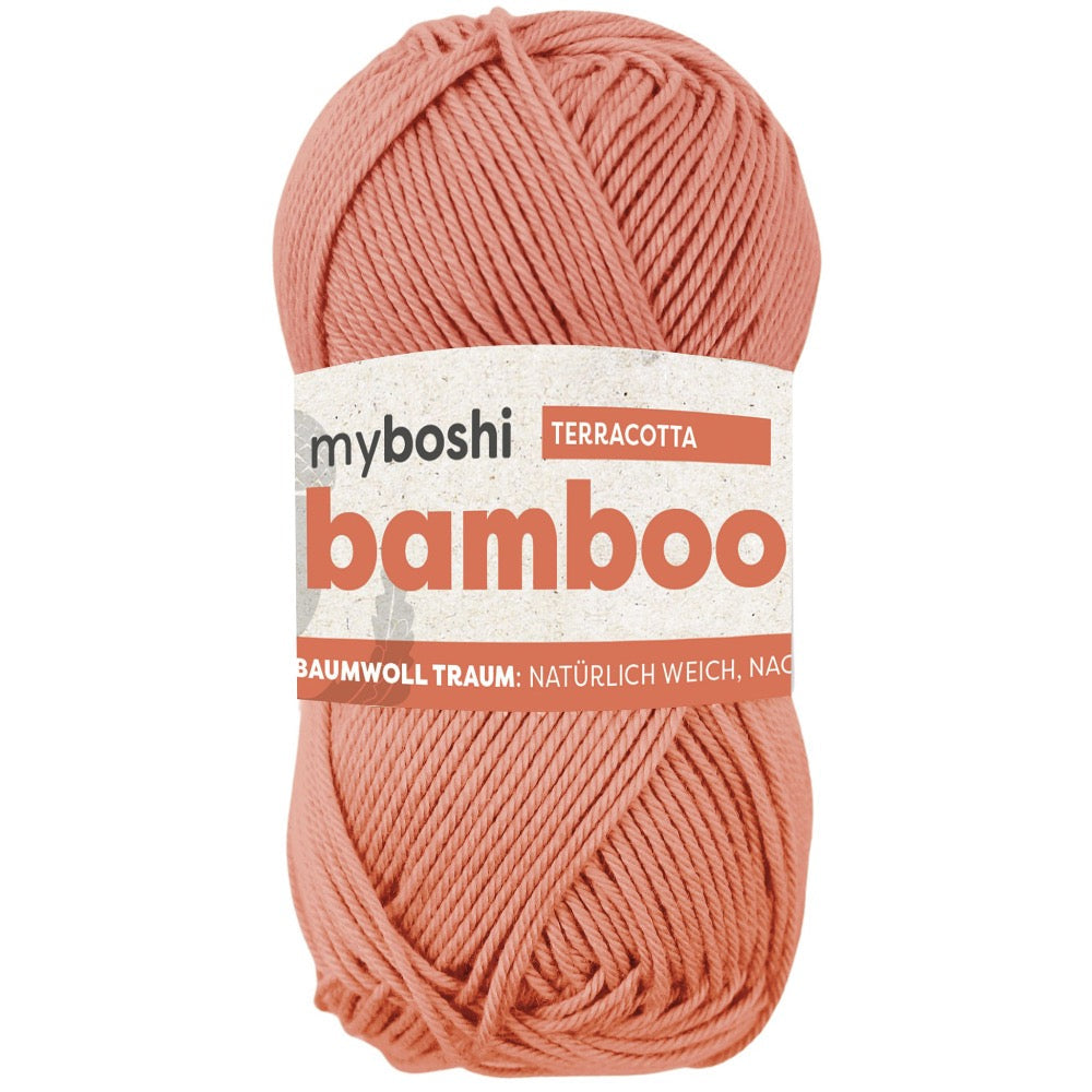 MYBOSHIYARNS Bamboo Terracotta - 50 g (1.76 oz) - 125 m (137 yds) - Super Fine 1-Weight (Orange)