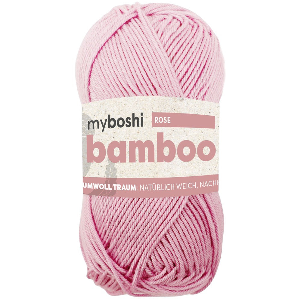 MYBOSHIYARNS Bamboo Rose - 50 g (1.76 oz) - 125 m (137 yds) - Super Fine 1-Weight (Pink)