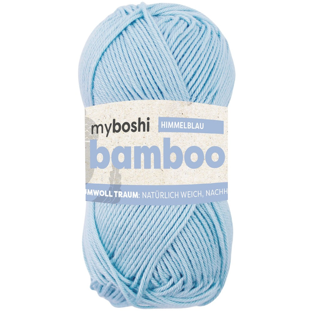 MYBOSHIYARNS Bamboo Sky Blue - 50 g (1.76 oz) - 125 m (137 yds) - Super Fine 1-Weight (Blue)