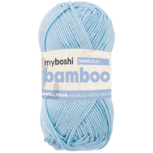 MYBOSHIYARNS Bamboo Sky Blue - 50 g (1.76 oz) - 125 m (137 yds) - Super Fine 1-Weight (Blue)