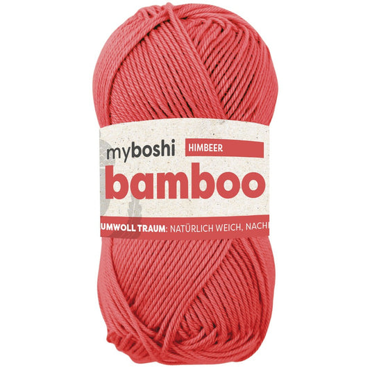 MYBOSHIYARNS Bamboo Raspberry - 50 g (1.76 oz) - 125 m (137 yds) - Super Fine 1-Weight (Pink)