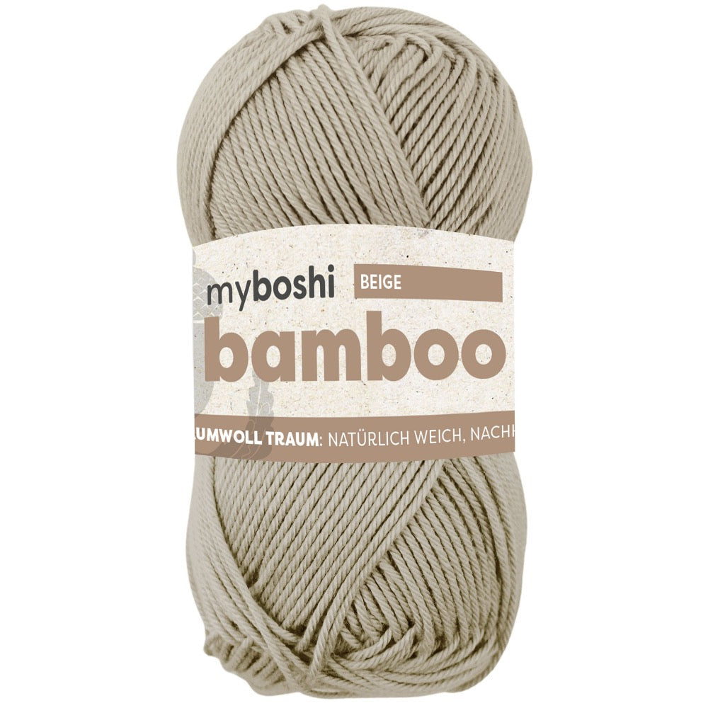 MYBOSHIYARNS Bamboo Beige - 50 g (1.76 oz) - 125 m (137 yds) - Super Fine 1-Weight (Neutral)