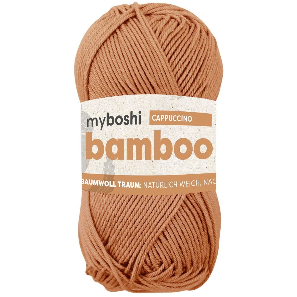MYBOSHIYARNS Bamboo Cappucino - 50 g (1.76 oz) - 125 m (137 yds) - Super Fine 1-Weight (Brown)