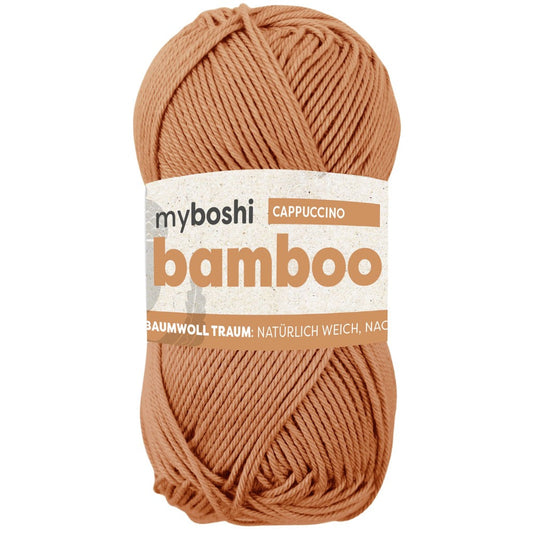 MYBOSHIYARNS Bamboo Cappucino - 50 g (1.76 oz) - 125 m (137 yds) - Super Fine 1-Weight (Brown)