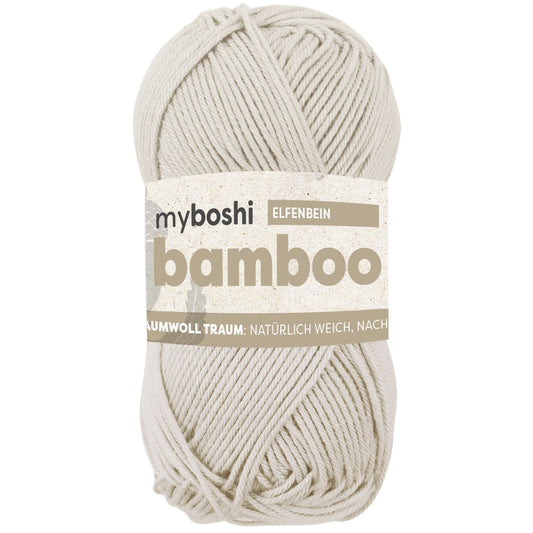 MYBOSHIYARNS Bamboo Ivory - 50 g (1.76 oz) - 125 m (137 yds) - Super Fine 1-Weight (White)