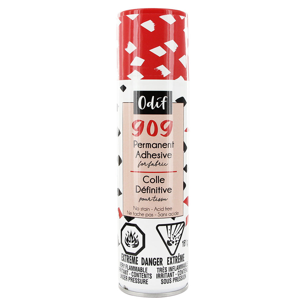 Odif 909 is a permanent adhesive spray used to join different materials like fabric, cardboard, wood and much more.