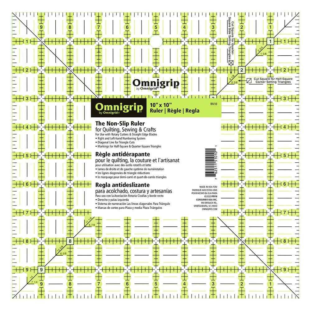 OMNIGRIP Ruler - 10" x 10" (25.4 x 25.4cm)