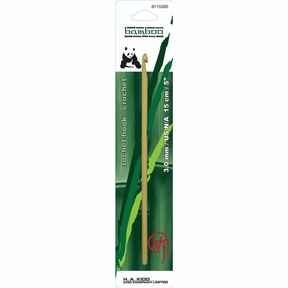 PANDA Bamboo Crochet Hook 15 cm (6 in), 3.00 mm (US 2)