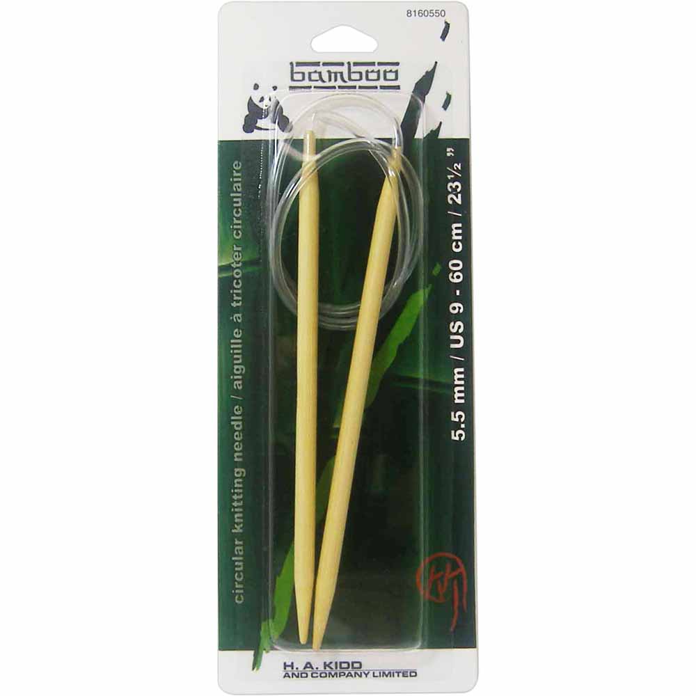 PANDA Circular Knitting Needles 60cm (24") Bamboo - 5.5mm/US 9