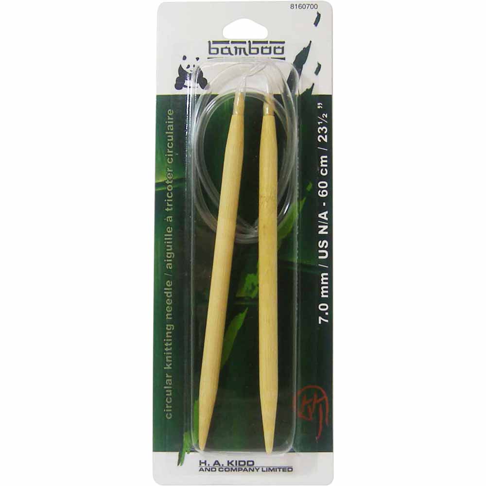 PANDA Circular Knitting Needles 60cm (24") Bamboo - 7mm